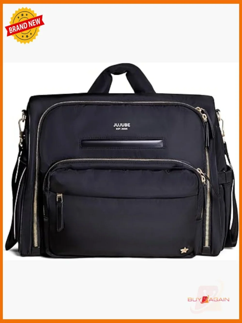 Convertible Diaper Bag Satchel Backpack with Changing Pad, 14-Pocket Large